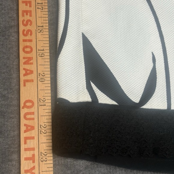 Grace Elements Floral White Black Lace Trim Cotton Skirt Womens Size 6 - Picture 10 of 12